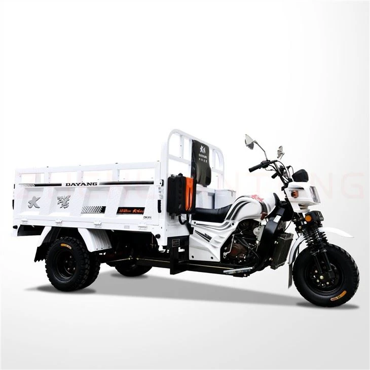 strong White Three Wheeler Cargo Motor